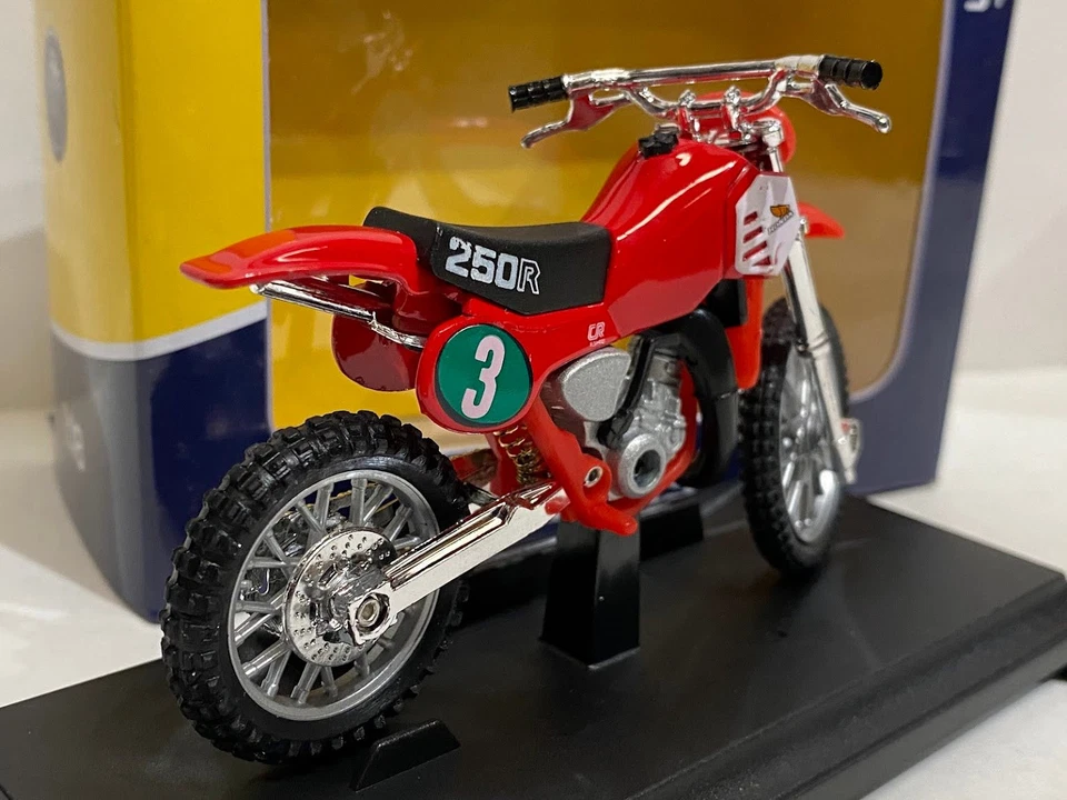 1:18 Honda CR250R Welly Legendary bikes Diecast Moto - Photo 2/4