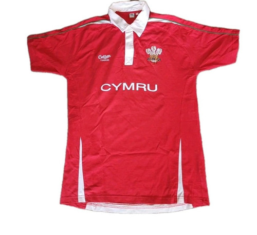 Cotton Traders Wales Cymru Rugby Union Shirt - Size L Mens - Red - Picture 1 of 6