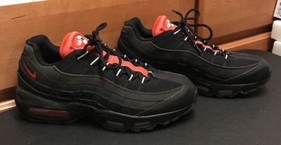 Nike Air Max 95 749766-016 Black Red Challenge Shoes Men's Size 8.5