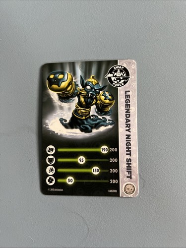 Skylanders Swap Force Legendary Night Shift Figure Activision With Card Sticker - Picture 5 of 6