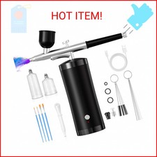 Airbrush Kit With Compressor 48PSI Rechargeable High Pressure Air Brush Set Cord