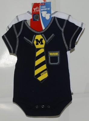 Team Athletics Collegiate Licensed Michigan Wolverines 2 Set 0 3 Month One Piece