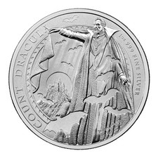 2025 Royal Mint Count Dracula 1oz .999 Silver Bullion Coin in protective capsule
