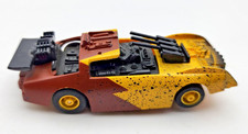 TYCO HO Slot Car Doomsday Warrior Basher Yellow Brown Tested Runs