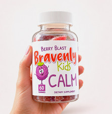 Bravenly Kids Calm Berry Blast Dietary Supplement Gummies 60 Count