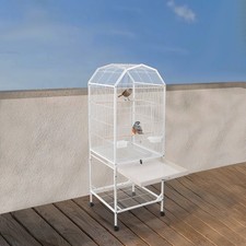 Large Bird Cage w/ Wheels Free Standing Cockatiel Parakeet Finch Parrot Birdcage