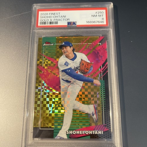 2026 Topps Finest - Rare Shohei Ohtani Gold /50 #250 X-Fractor. PSA Graded
