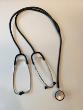 Dual Head Teaching Medical Training Stethoscope - Black