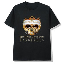 Michael Jackson Dangerous Album T-Shirt Black King of Pop Graphic Tee S-5XL