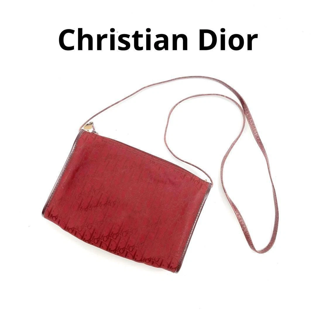 Sac bandoulière Christian Dior trotteur rouge