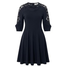 VALENTINO Lace Detail Knit Sheath Dress Made in Italy Size XS Women's