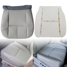 Gray Front Driver Side Bottom Replacement Leather Seat Cover Foam Cushion