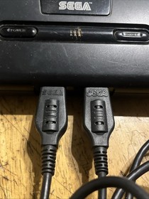 Sega Genesis Model 2 MK-1631 Black W/ 2 Controllers And Sonic 2 Game (untested)