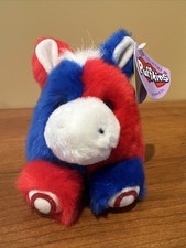 Puffkins  STRIPES the Donkey  Red White  Blue with Tags 4th of July