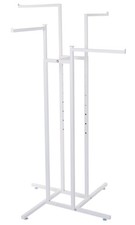 SSWBasics White 4-Way Clothing Rack with Straight Arms