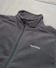 Mens Craghoppers Mid layer Fleece Grey Jacket coat Size XL 44 full Zip Pullover