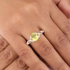 Rare Peridot Gemstone 925 Sterling Silver Jewelry Handmade Ring For Women Gift