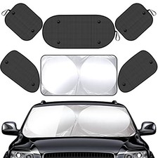 6 Pack Car Window Shades for Baby, Include Front Rear Side Sun Visor