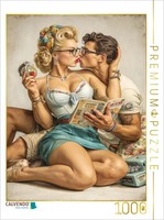 Calvendo Puzzle A Little Kiss For You | 1000 Pieces, Finished Size 25.2 × 18.9 I