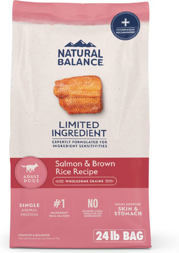 Natural Balance Limited Ingredient Salmon & Brown Rice Recipe Dry Dog Food, 24lb