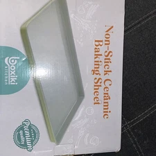 Boxiki Kitchen Non-Stick Ceramic Baking Sheet -Cookie Sheet Pan (Half Sheet Pan)