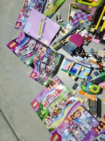 Huge LEGO Friends Bulk Lot Bricks Base Plates Instruction Mixed Parts
