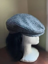 Wool Hat - Vintage Capas Headwear New York Newsboy Hat - Grey Wool Cap 