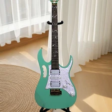 Poplar Body Maple Neck Green Color 7V Electric Guitar Ships from USA