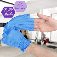 Nitrile/Vinyl Blend Exam Gloves, Powder-Free, Latex-Free, Disposable, Non-Ste...