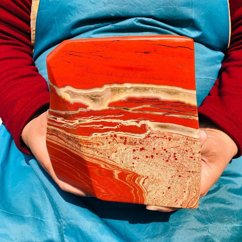 9.39LB Natural Red Jasper Polished Freeform Crystal Healing Home Decor 3870