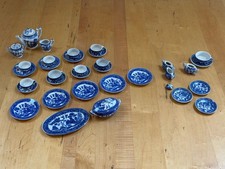 Vintage Blue Willow child's tea set Made In Occupied Japan 28 Pieces-Mint
