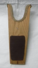 Wooden Boot Jack Puller Remover Leather Inlay, Rubber Sole Base Cowboy Farmer