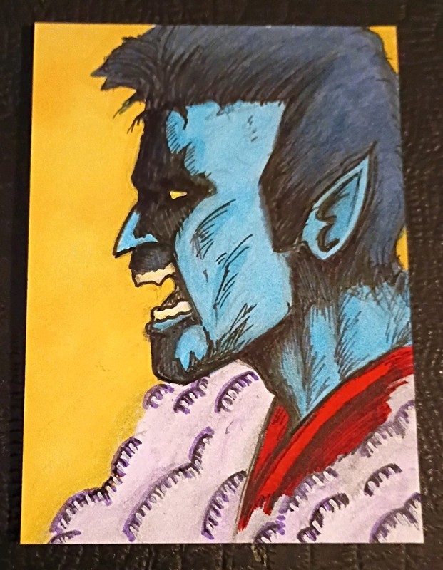 Painted Heroes Nightcrawler Sketch Card By Peter Simeti 5/27/11