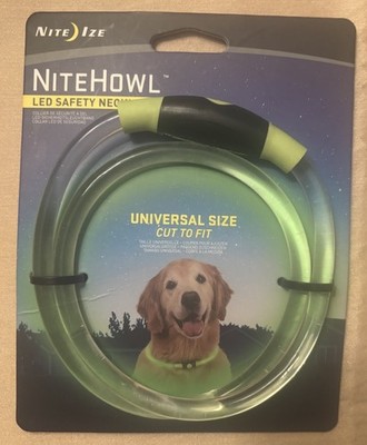NITE IZE NITEHOWL LED (Green) SAFETY NECKLACE Glow Or Flash - Cut To Fit - NEW