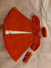 Barbie 1960s Red Velvet Swing Coat Dress Purse Hat Vintage, #939 #977