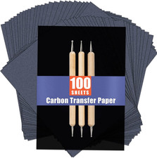 100 Sheets Carbon Paper Sheets, Carbon Transfer Paper with 3PCS Embossing Stylus