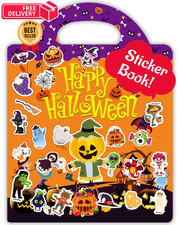 Halloween Sticker Books for Kids, Reusable Multi