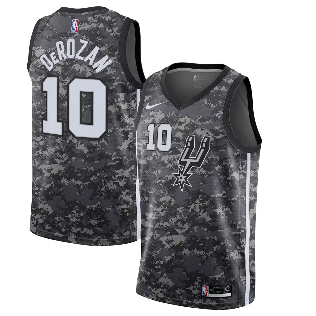 DeMar DeRozan San Antonio Spurs Nike 2017/18 City Edition Swingman Jersey NBA 10