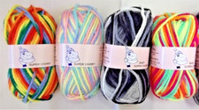 Woolyhippo Super Chunky Random Multi  Acrylic Yarn 100g Knitting Wool Crochet