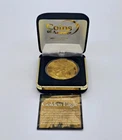 2003 1 Oz 999 Fine Silver American Eagle $1 Coin 24K Gold Gilded with BOX & CERT