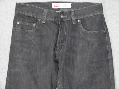SE07420 **LEVI'S** 505 REGULAR FIT JEANS YOUTH sz14R (msr 28"x28") BLACK - Picture 4 of 6