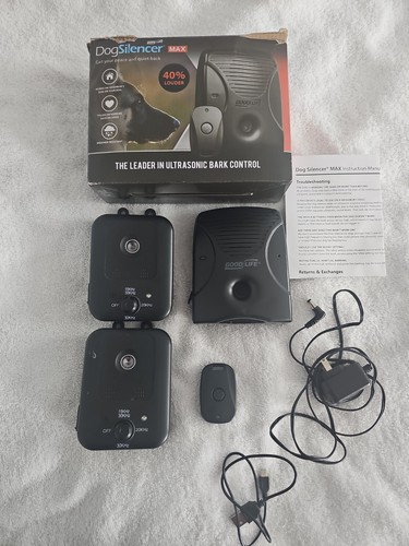 Good Life Dog Silencer MAX Ultrasonic Bark Trainer w/ Remote & Addl Nonbrand Sil
