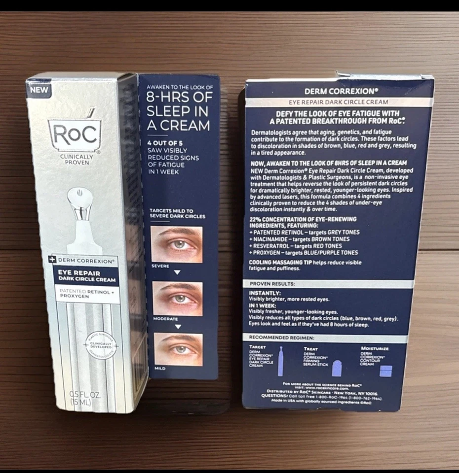 RoC Derm Correxion 眼部修复黑眼圈霜 15 毫升/0.5 液量盎司 - 2 件装! — 第 3/3 张图片