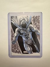 Marketplace image: 2026 Topps Chrome Marvel Comics Moon Knight 1/1 Sketch Card By  Ajhay Cerezo