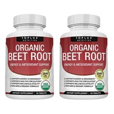 2 Pack-Beet Root Capsules 2040 Mg Organic Beetroot Powder Extract + Black Pepper