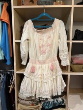 LoveShackFancy Ivory Embroidered Dress