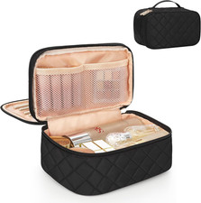 Makeup Bag, Small Makeup Bag for Women, Travel Cosmetic Bag, 2 Layers Waterproof