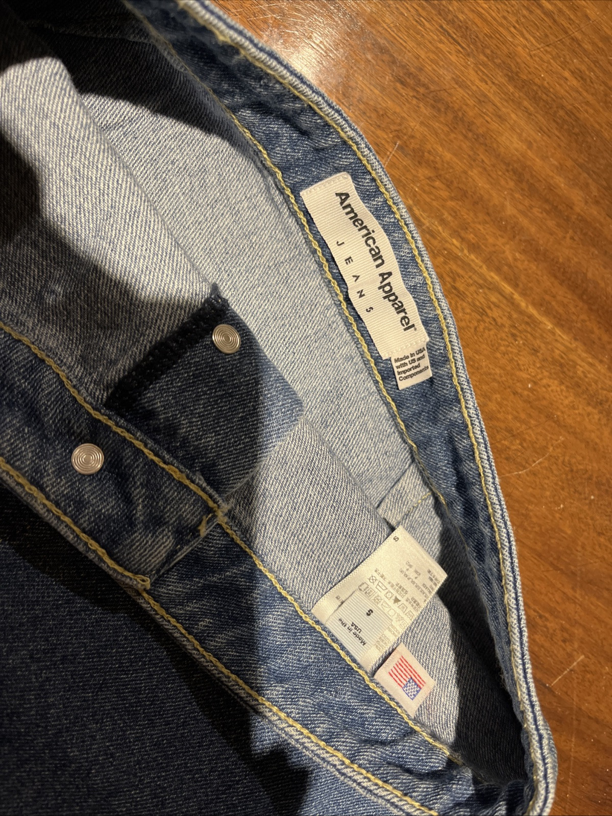 American Apparel Basic Button Down Front Denim Je… - image 2