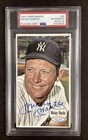 Mickey Mantle Signed 1964 Topps Giants #25 Yankees Baseball 