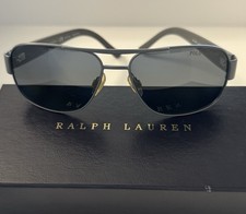 Ralph Lauren Polo Sunglasses PH 3080 9244/81 Grey W/ Yellow Logo UV 400